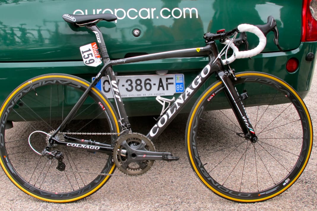 Thomas Voeckler participe au Tour sur le tout nouveau V-R1 de Colnago.