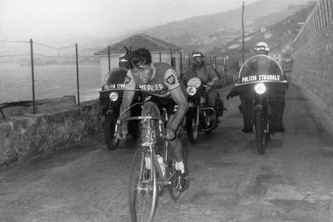 Poulidor's first major victory as a professional cyclist: Milan-San Remo 1961