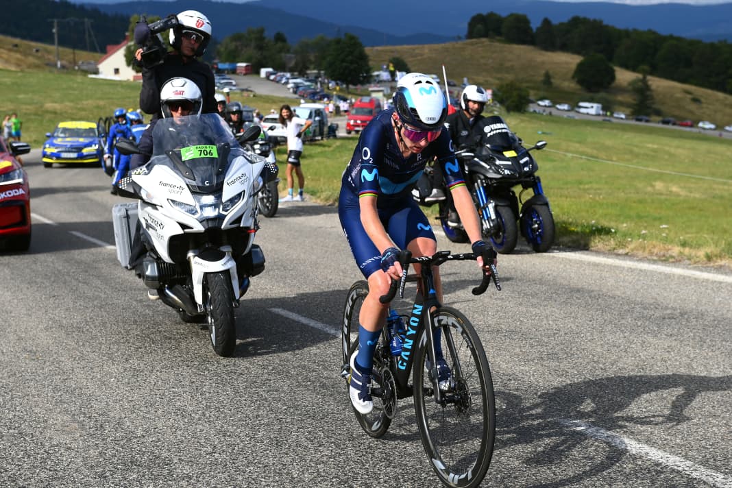 Weibliche Vorreiterin am Markstein: Annemiek van Vleuten holte sich 2022 das Gelbe Trikot mit einem Solo zum heutigen Ziel
