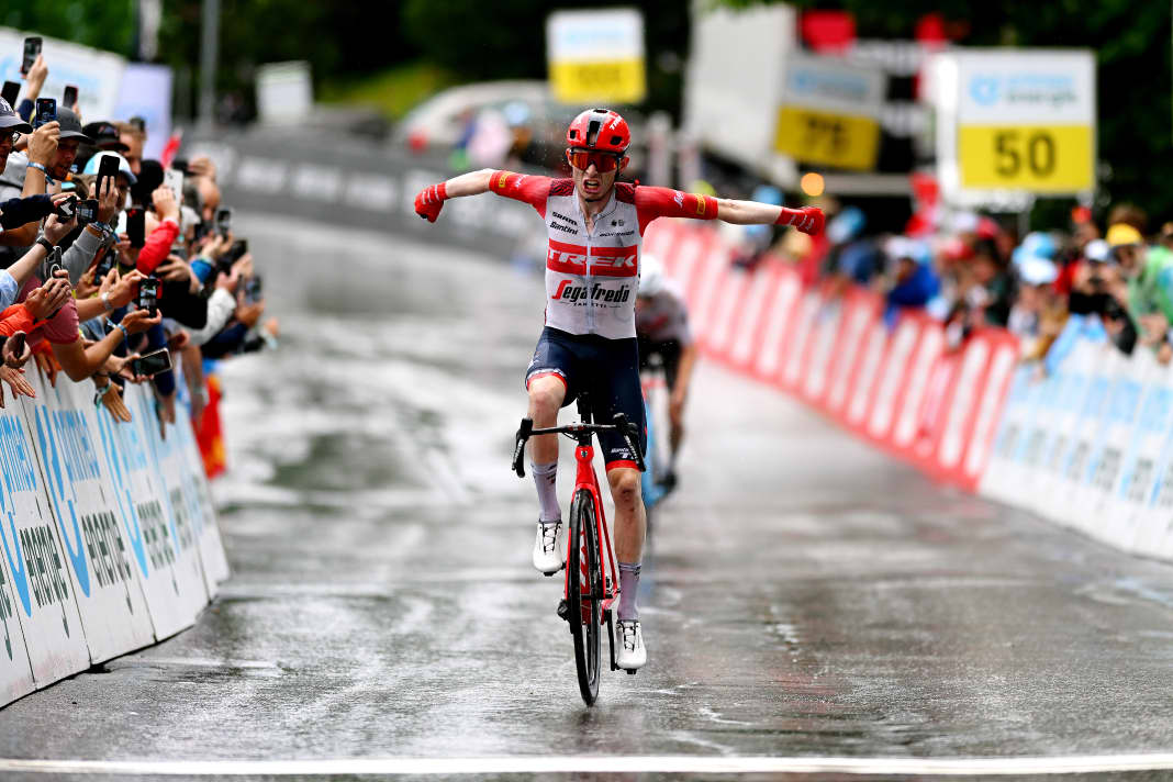 Mattias Skjelmose won the third stage of the Tour de Suisse from Tafers to the mountain finish in Villars-sur-Vallon over 144 kilometres.