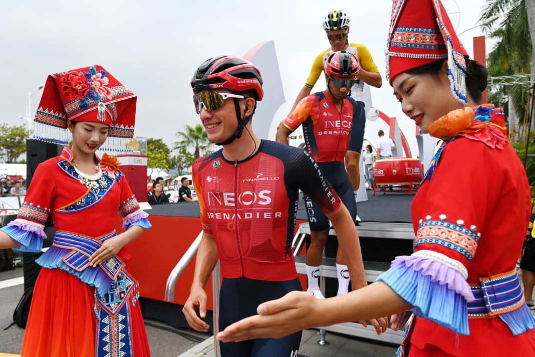 À la fin de l'année, il pouvait à nouveau rire : Après une longue maladie, Leo Hayter a fait son retour dans le peloton pour le Tour de Guangxi.