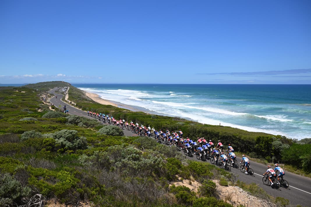 The Cadel Evans Great Ocean Race always delivers impressive images of the Pacific coast.