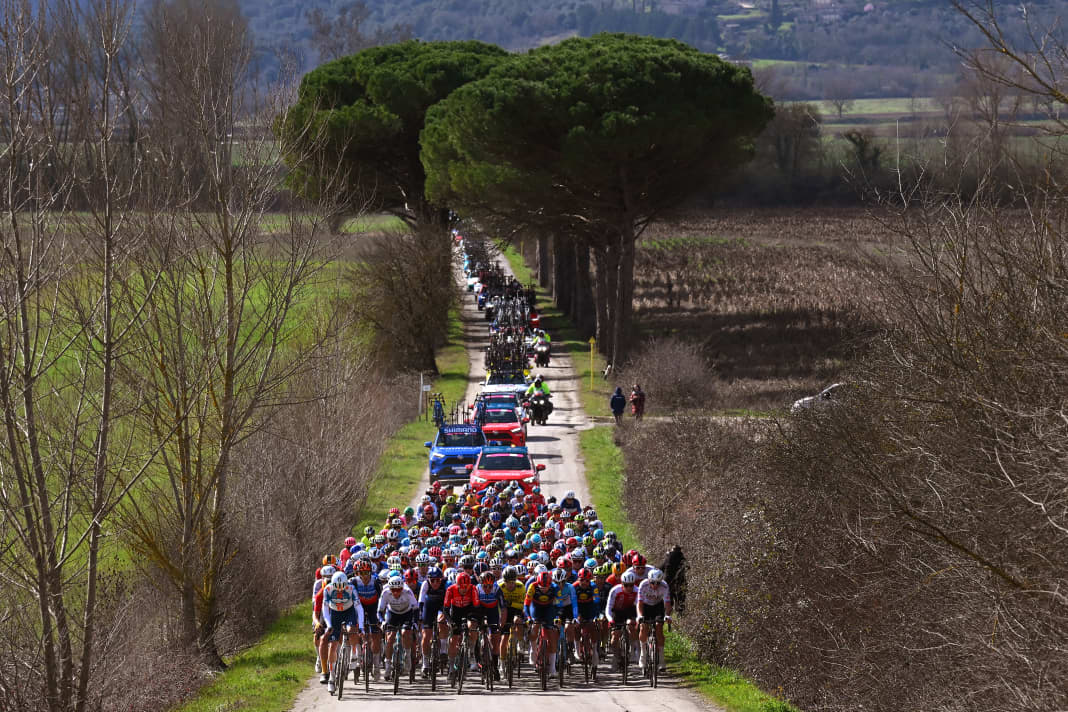 The Strade Bianche 2024 was 215 kilometres long and started and finished in Siena