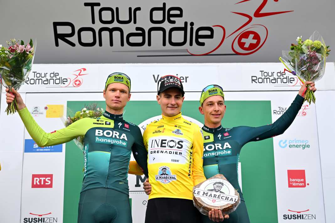 Das Podium der Tour de Romandie 2024