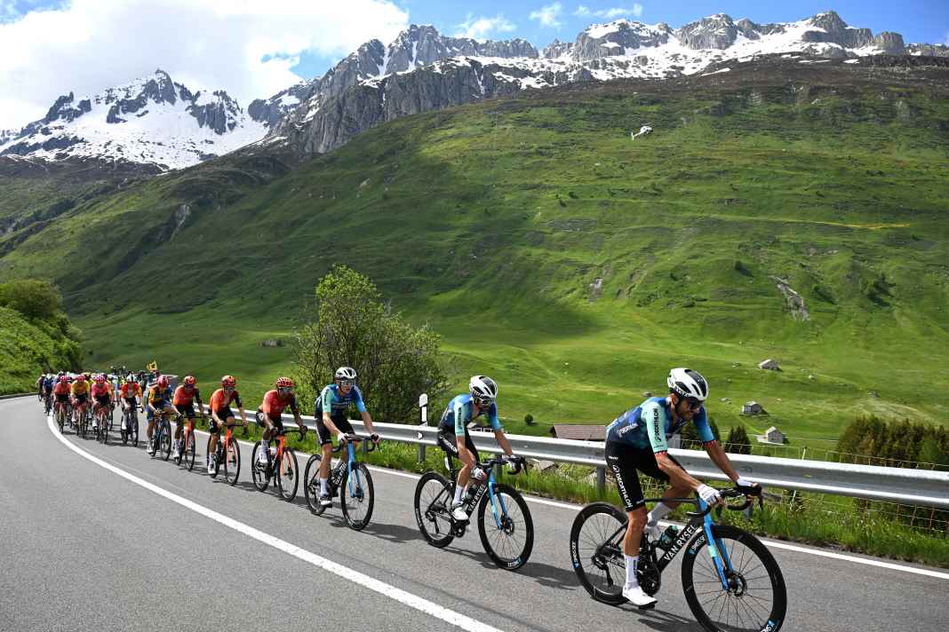 Le col du Gothard lors du Tour de Suisse 2024