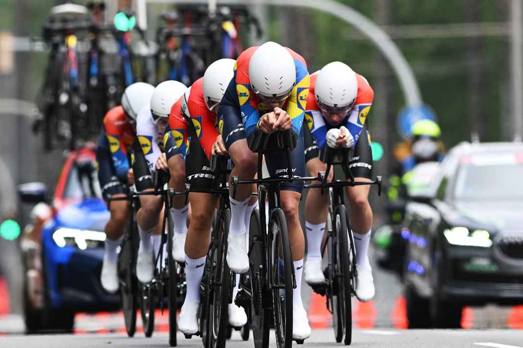 Team Lidl - Trek peu après le changement de leader