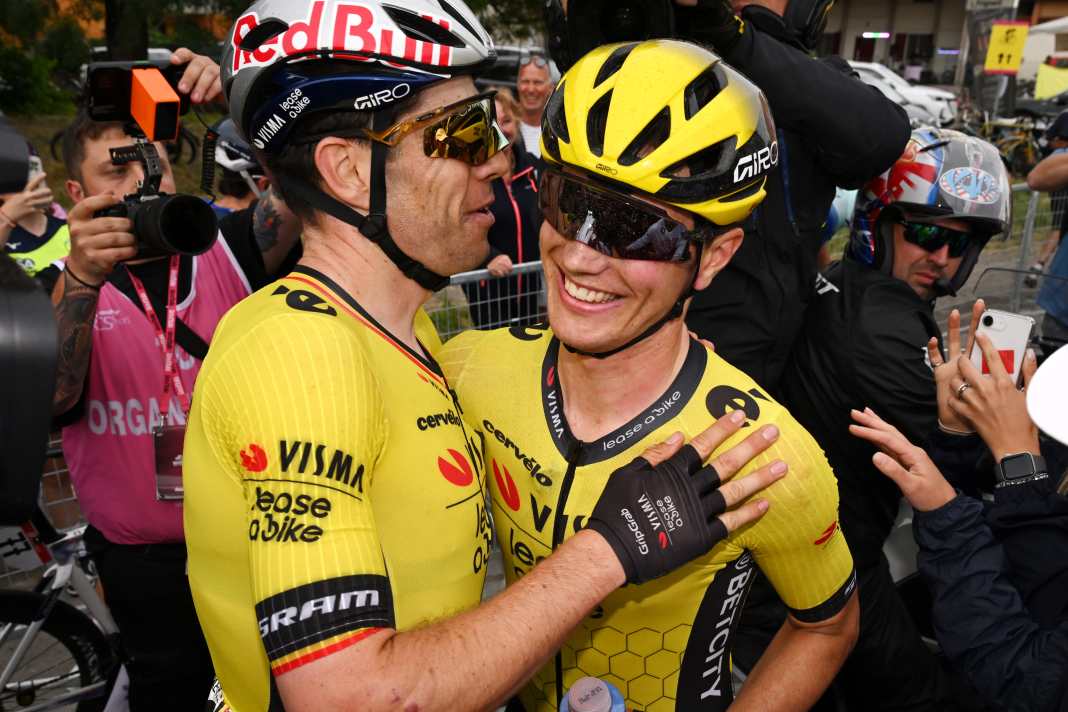 Große Freude bei Visma - Lease a Bike, denn der nächste Etappensieg ist eingefahren.