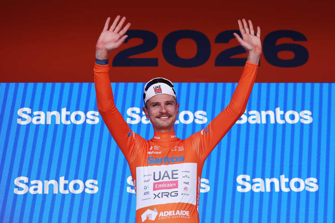 Jay Vine (UAE Team Emirates – XRG) beim Sieg der Tour Down Under 2026.