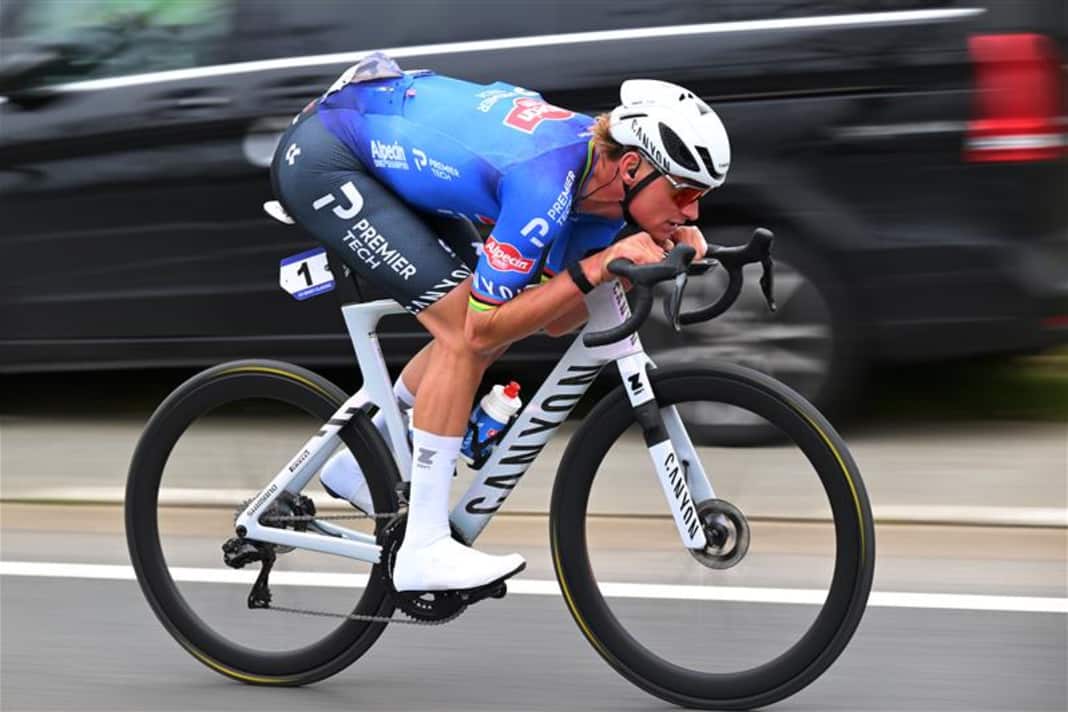 Matthieu van der Poel at the E3 Saxo Klassik: Riding the new Canyon to victory