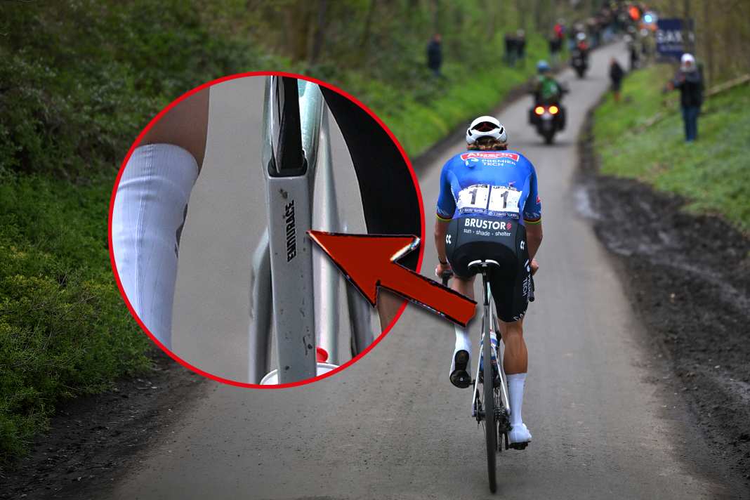 Der Schriftzug auf dem Sitzrohr verrät, dass es sich um das neue Canyon Endurace handelt