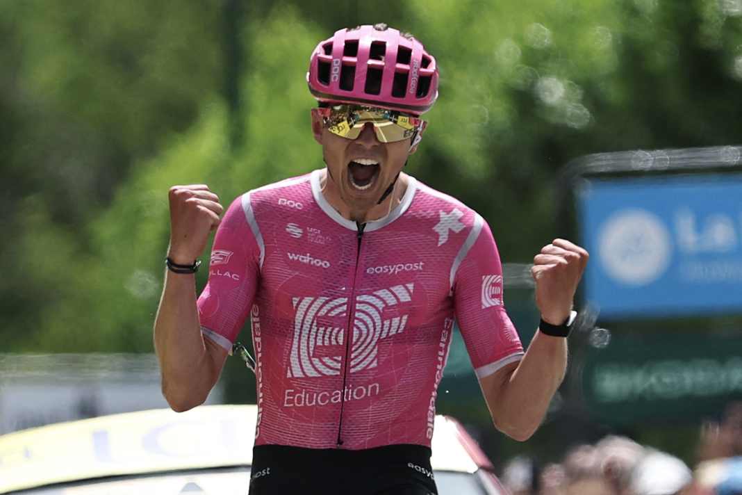 Alex Baudin (EF Education - EasyPost) remporte l'étape.