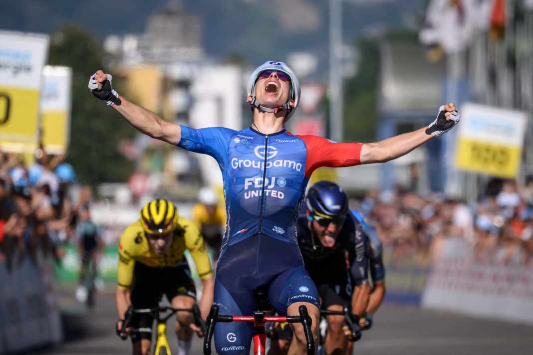 Romain Grégoire (Groupama - FDJ) gewinnt die 2. Etappe.
