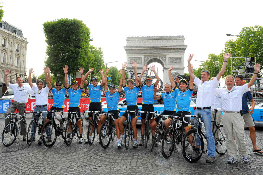 Team Columbia finished the 2008 Tour de France with eight riders. Only Mark Cavendish did not reach Paris.