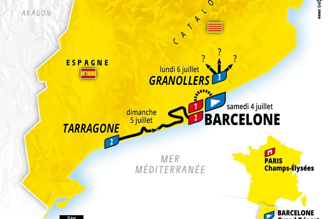 The Grand Départ 2026 on the map