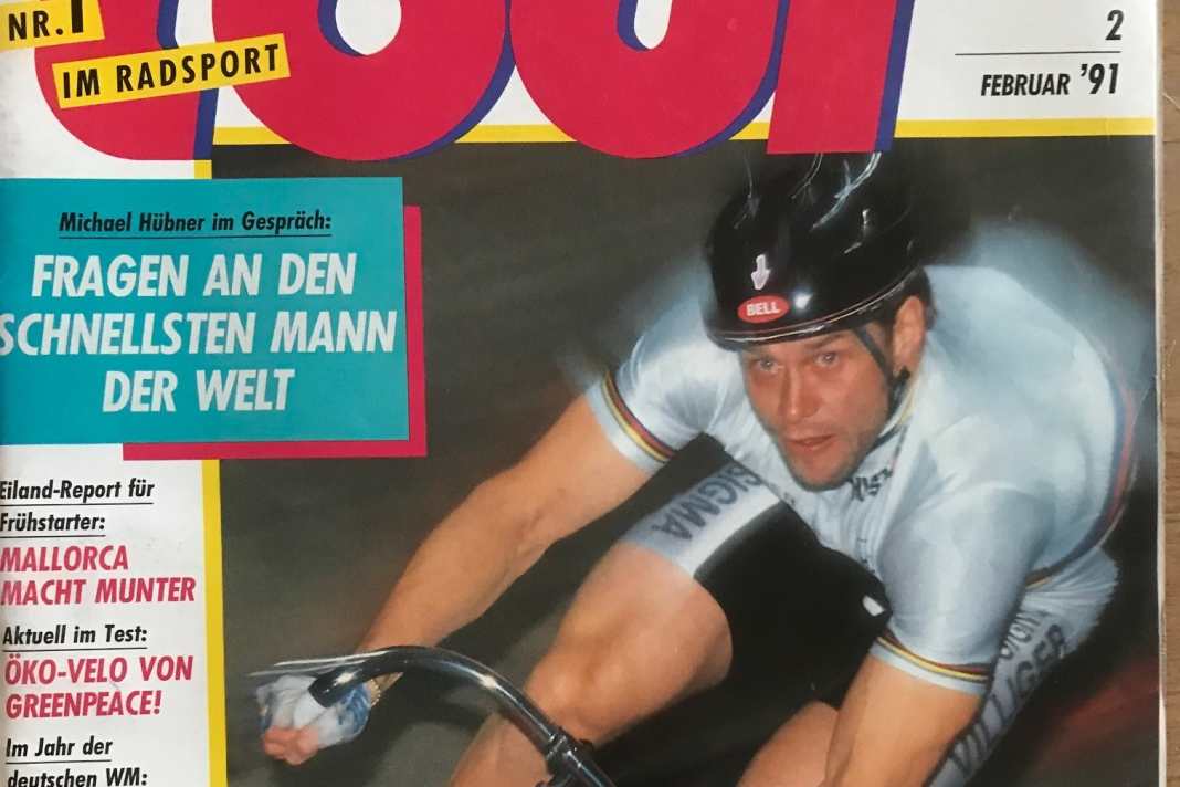 Titelheld: Bahnrad-Legende Michael Hübner auf einem TOUR-Titel von 1991