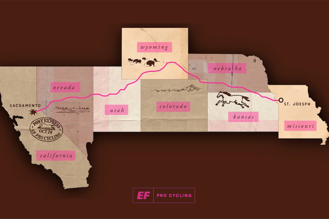 Karte Pony Express