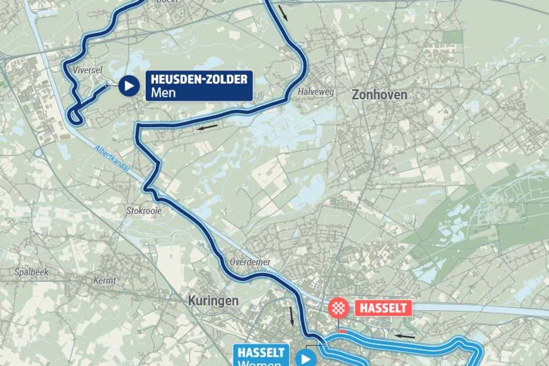 Die Strecke der Mixed-Staffeln bei der Europameisterschaft 2024