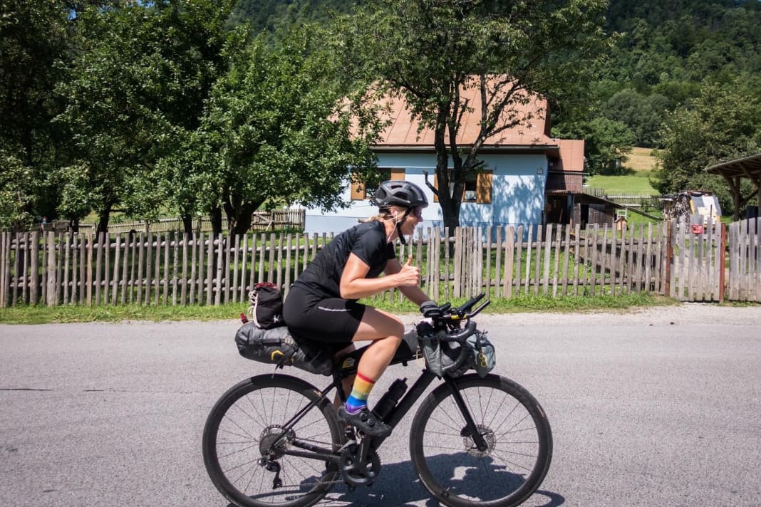 Long-distance cyclist Sara Hallbauer