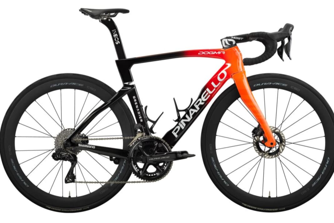 This is the design of the Pinarello Dogma F that Ineos Grenadiers will be riding in 2024.