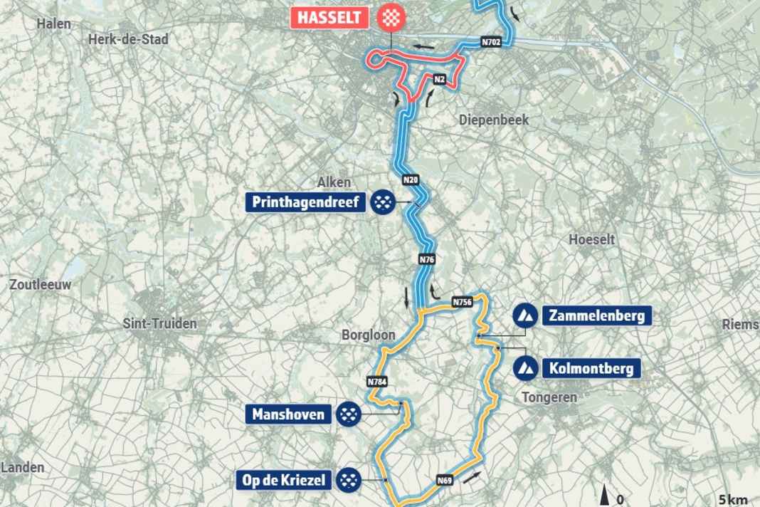 Le parcours de la course sur route des hommes élites (et de toutes les autres compétitions) aux Championnats d'Europe 2024