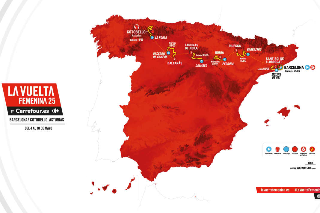 La Vuelta Femenina 2025 on the map