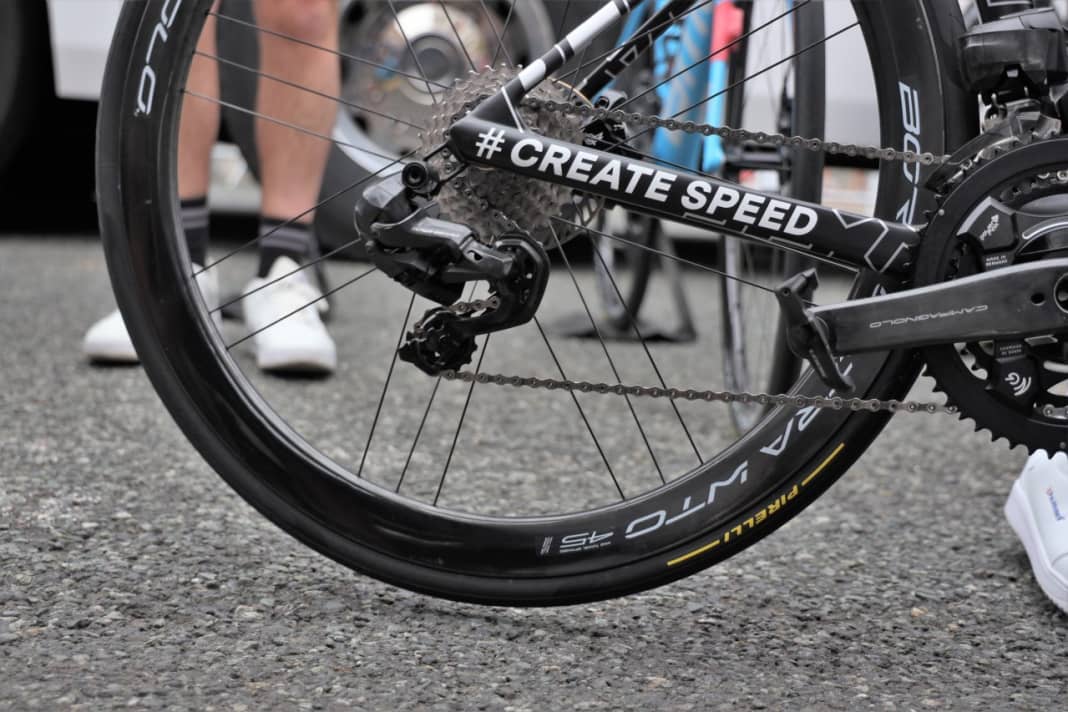 Die neue Campagnolo Super Record am Rennrad von Benoit Cosnefroy
