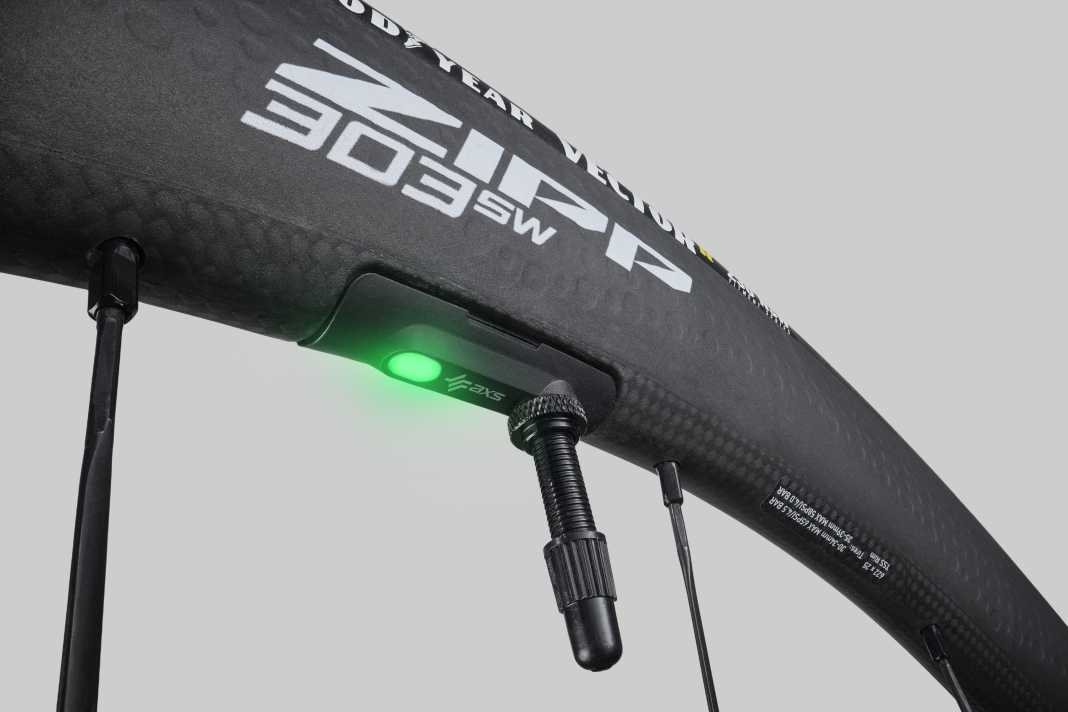 Green area: LED indicates whether the air pressure is correct or not