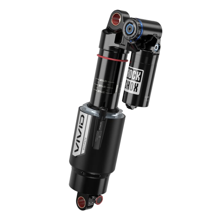 The new Rockshox Vivid shock offers numerous adjustment options for customisation to different rider and route profiles.