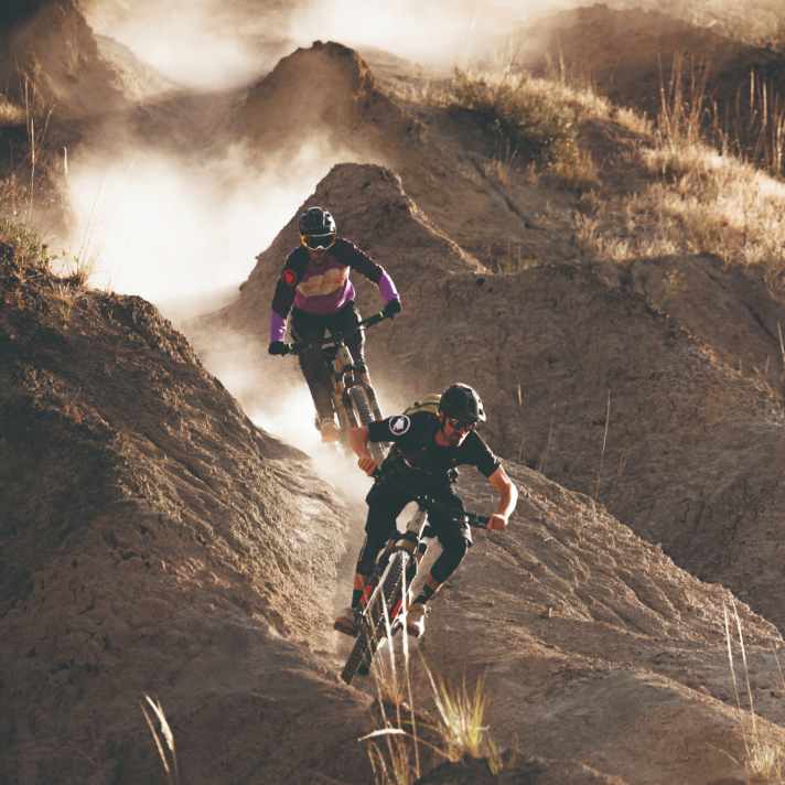 It takes one or two descents to get used to the spongy ride in the powder sand.