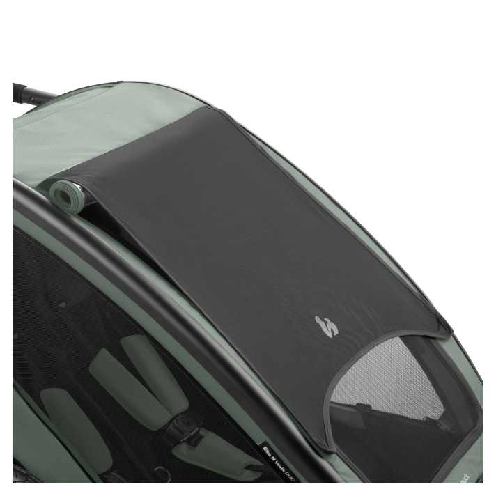 Ein cleveres 3-in-1 Verdeck soll Regen-, Sonnen-, und Insektenschutz bieten