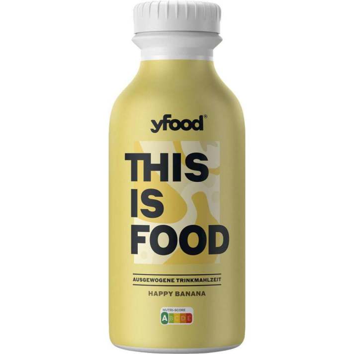 Leader du marché à Munich : Yfood, un produit de qualité. Existe en plusieurs saveurs.