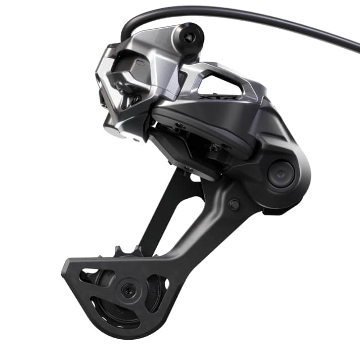 Huch, doch ein Kabel? Für E-Bikes bietet Shimano eine Version mit Anbindung an den Hauptakku an. Foto: Shimano