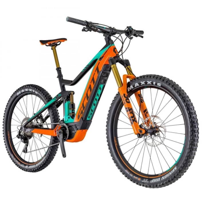   The flagship of the new E-Genius platform: the E-Genius 700 Tuned with the e-bike version of the Fox 36 suspension fork.