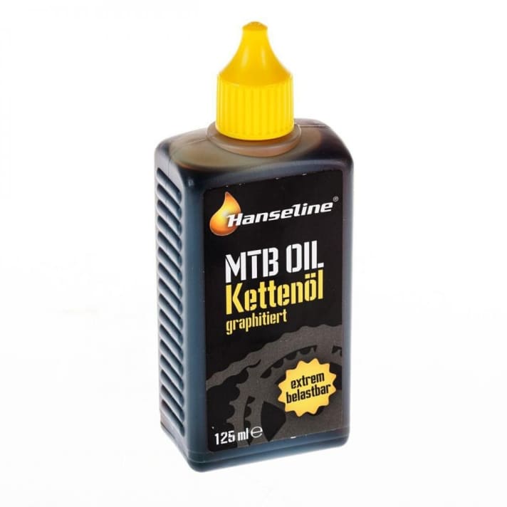   <a href="https://www.awin1.com/cread.php?awinmid=11768&awinaffid=471469&clickref=B+chains%C3%B6l&ued=https%3A%2F%2Fwww.rosebikes.de%2Ffahrradzubeh%25C3%25B6r%2Freinigung-und-pflege%2Ffahrradpflegemittel%2Fkette" target="_blank" rel="noopener noreferrer nofollow">chain oil</a> *: High-quality products with additives such as graphite or wax increase the service life and preserve the chain at the same time.