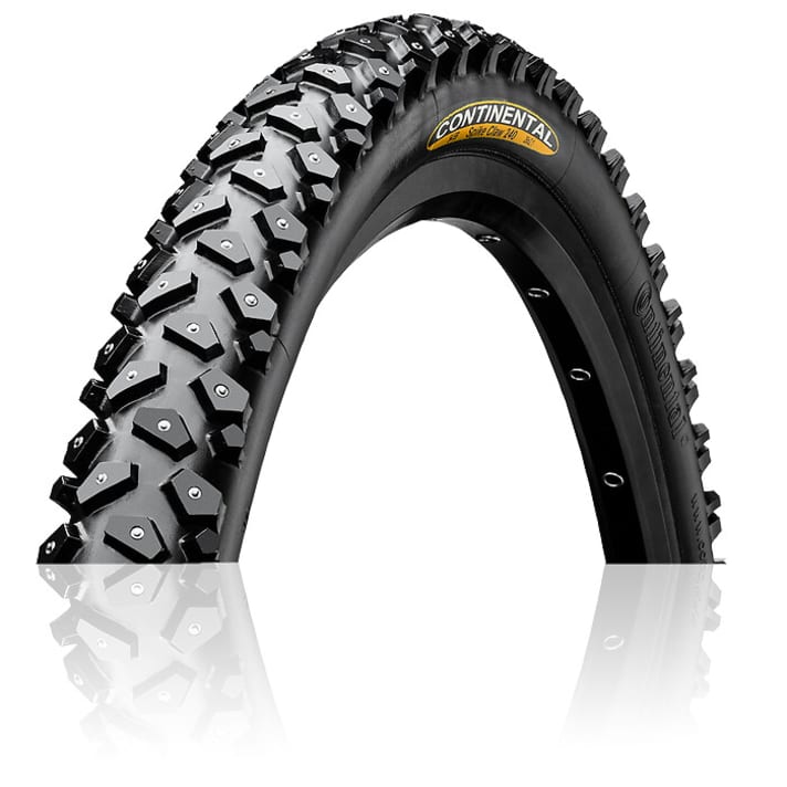  Spike Claw is the name of the spiked tyre from Continental. It is available with either 120 or 240 spikes.