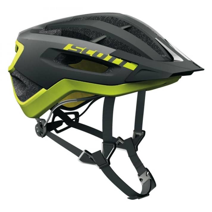   The new Scott Fuga Plus is aimed at racers. Thanks to its large ventilation openings, it is designed to keep your head cool. MIPS is also on board.