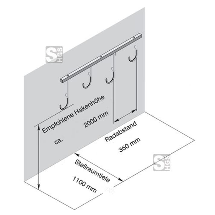   Plan für Befestigung der Hängevorrichtung
