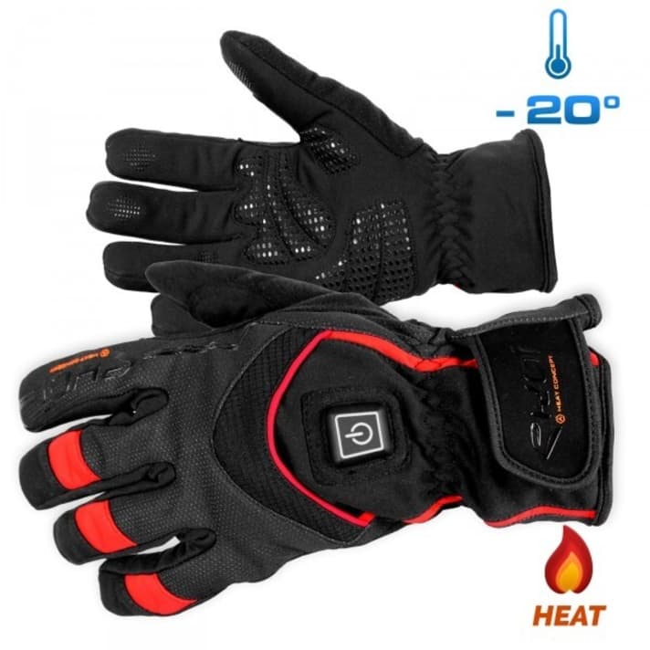   Two to five hours of battery life, neoprene with breathable membrane, heat regulation via button pressure, silicone on fingers and palm, 139.95 euros. These are the key features of the Heat Concept gloves from Ekoi.