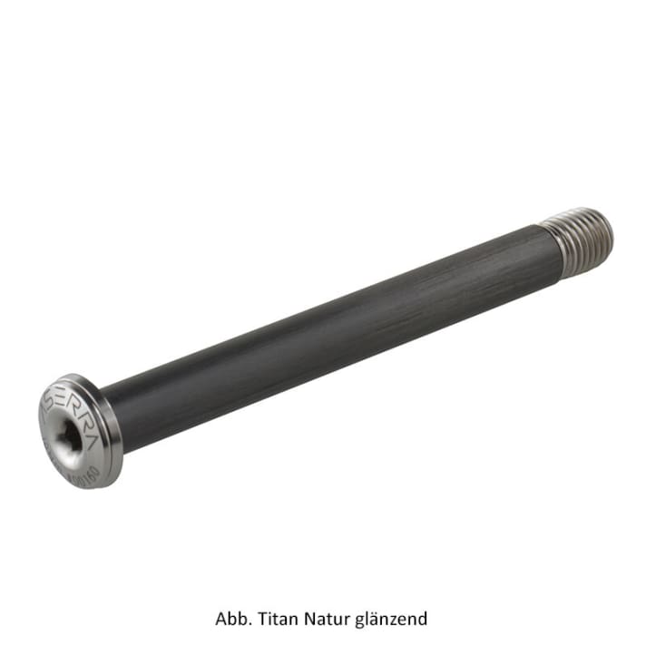 A mix of carbon and titanium reduces the weight of the Azerra thru axles.