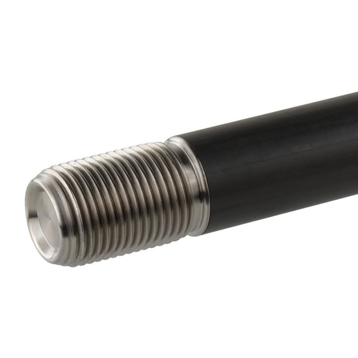 High-strength, rolled titanium threads are used.