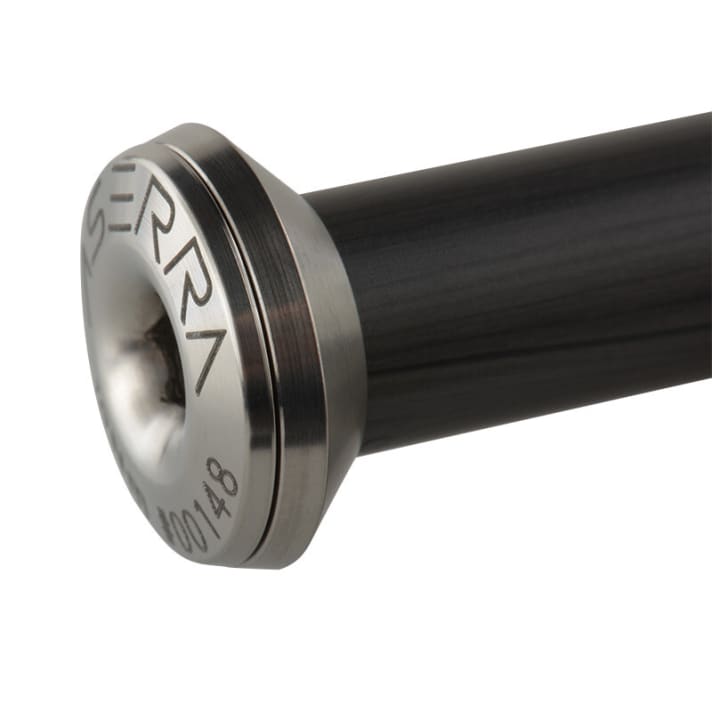 The hexagon socket in the titanium head is not punched, but drilled.