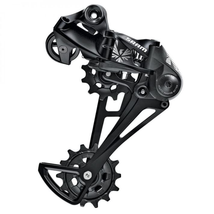The biggest advantage of the Sram NX Eagle: you can ride it with the established HG freehub. This makes them particularly interesting for retrofitting to old bikes >> e.g. available from <a href="https://www.awin1.com/cread.php?awinmid=11768&awinaffid=471469&clickref=B+Sram+NX+Eagle+&ued=https%3A%2F%2Fwww.rosebikes.de%2Fsram-nx-eagle-12-fach-schaltwerk-2671558" target="_blank" rel="noopener noreferrer">Rose</a>*.