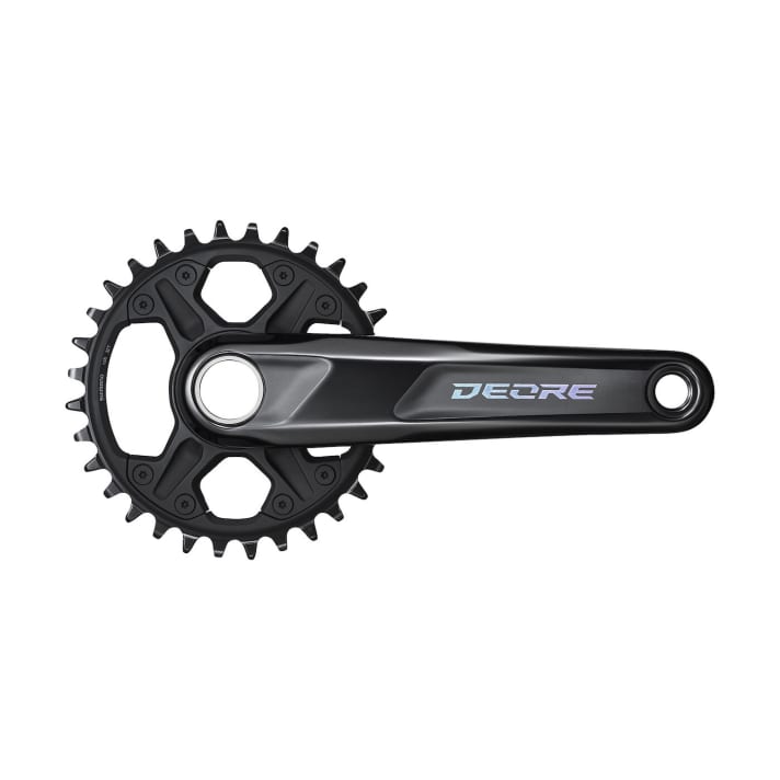 Die neue Deore-Kurbelgarnitur ist gespickt mit Technologien aus den teureren XT- und XTR-Gruppen.