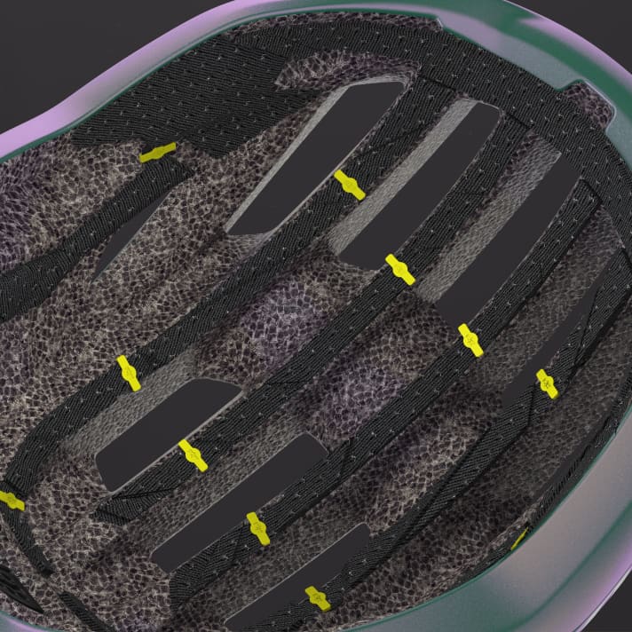 Wie viele Helme am Markt setzt auch Scott auf das MIPS-System. Das System sitzt in den Pads und ist besonders leicht. Unser Schwestermagazin <a href="https://www.tour-magazin.de/bekleidung/helme_muetzen/helm-test-2020-teuer-gegen-guenstig/a49321.html" target="_blank" rel="noopener noreferrer nofollow">TOUR konnte mit einem innovativen Testverfahren nun erstmals objektiv die Schutzwirkung messen</a> .