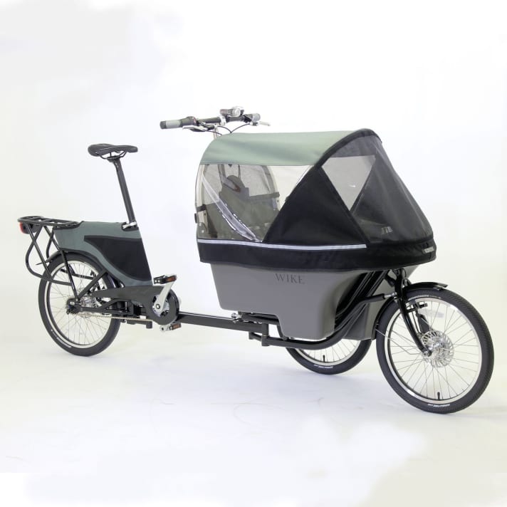 GOLD AWARD WINNER - Wike Salamander Cycle Stroller Manufacturer: Wike - The rear of the Salamander Cycle Stroller from Canadian manufacturer Wike can be swivelled forwards in a few simple steps, turning the family bike into a pushchair.   Statement from the Eurobike Award jury: "We really like the idea of combining a bike and pushchair. With the Cycle Stroller, it has also been realised excellently and in an appealing design. The conversion from bicycle to pushchair and vice versa is easy. And the bike is easy to ride."