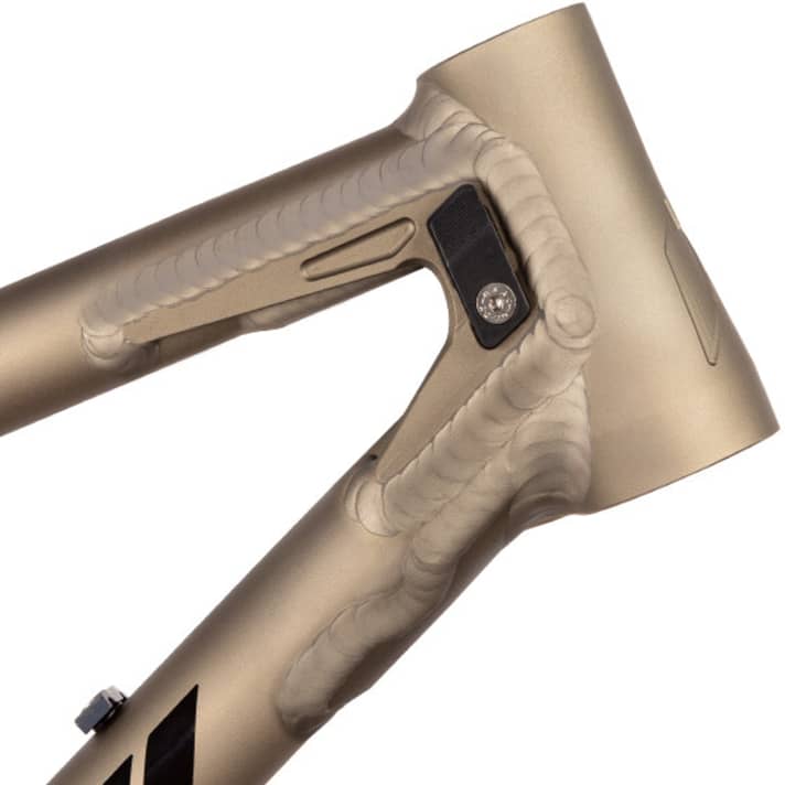   Only the heavier ST version of the Saturn 14 with bike park approval has the welded reinforcements on the head tube.