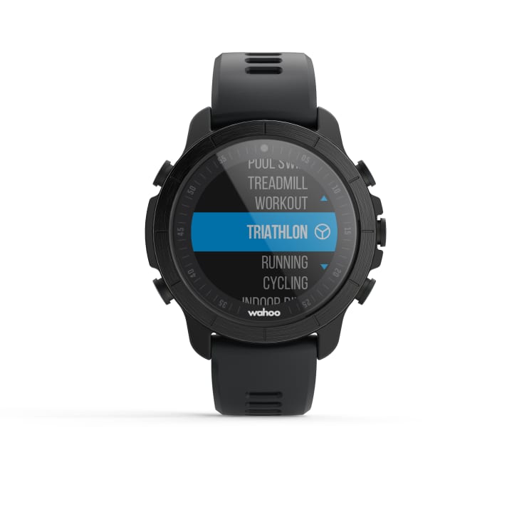   The first multifunction watch from Wahoo has specific functions for the most important endurance sports. Thanks to the additional multisport transfer mode, the data can also be automatically transferred to an Elemnt bike computer.