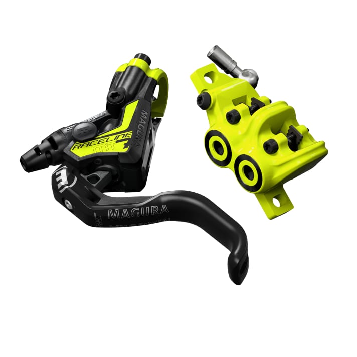   Mit vier Kolben und dem 1-Finger HC-Bremshebel ausgestattet soll die MT7 für maximale Bremskraft an abfahrtsorientierten Bikes sorgen. Auch die MT7 Raceline verfügt über ein leiches Carbotecture SL-Gehäuse.