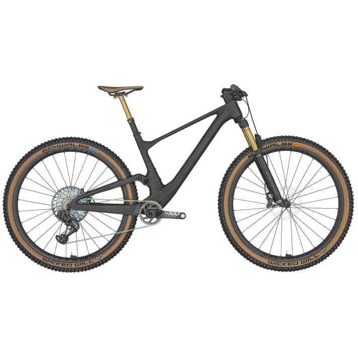   The top model in the Spark 900 series and therefore one of the lightest down-country bikes on the MTB market: the Spark 900 Ultimate Evo AXS, which costs €12999. 