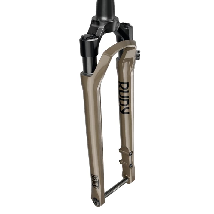   Die <a href="https://www.bike-magazin.de/mtb_news/teile_zubehoer/gravelbike-teile-von-sram-rockshox-zipp-2022" target="_blank" rel="noopener noreferrer nofollow">Rudy ist die erste Rockshox-Federgabel, die speziell für den Einsatz am Gravelbike</a>  entwickelt wurde. Sie stellt 30-40 Millimeter Federweg bereit, wiegt 1220 Gramm und hat ein Elastomer als Durchschlagschutz im Inneren.